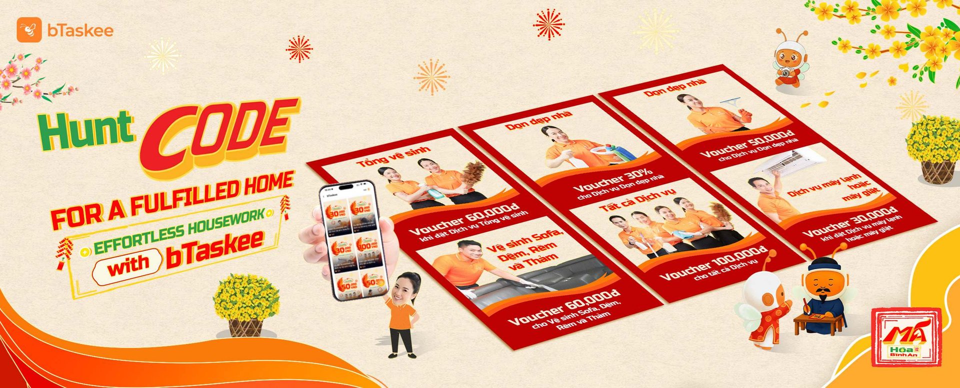 Săn "mã" Nhà Đủ, việc nhà nhẹ tênh cùng bTaskee